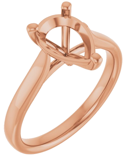 Sužadėtuvių Žiedas 14k rose gold Pear 10mm x 7mm (1)