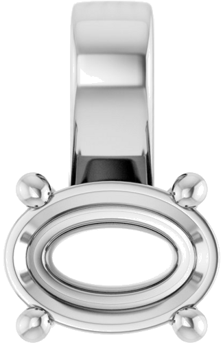 14K White 7x5 mm Oval Pendant Mounting (1)