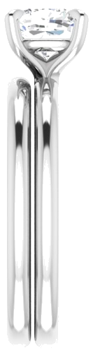 Sužadėtuvių Žiedas „Solitaire“ 585 Baltojo Aukso Cushion 6mm (9)