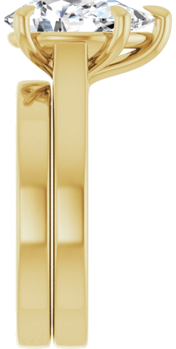 Sužadėtuvių Žiedas „Claw-Prong“ 14k yellow gold Pear 12mm x 8mm (9)