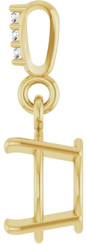 Pakabukas „Accented“ 585 Geltonojo Aukso Round 8mm (3)