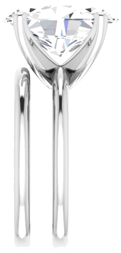 14K White  14x10 mm Oval Solitaire Engagement Ring Mounting (9)