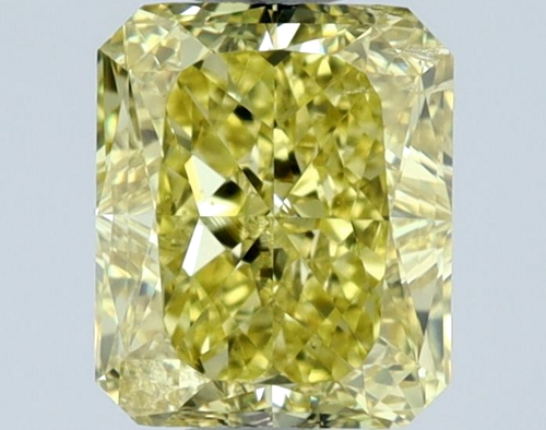 1.01 carat Fancy Intense Yellow-SI2 Natūralus Radiant Deimantas (1)