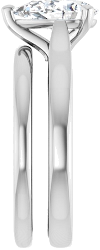 Sužadėtuvių Žiedas „Solitaire“ 585 Baltojo Aukso Pear Shape 9mm x 6mm (10)