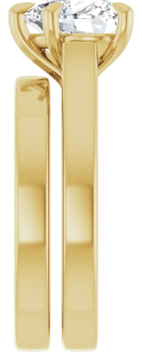 Sužadėtuvių Žiedas „Claw-Prong“ 14k yellow gold Heart 8mm (9)