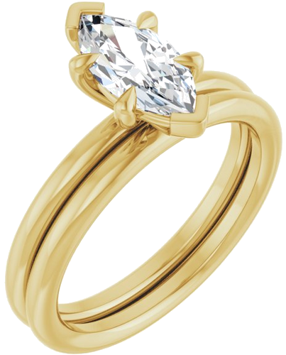 Sužadėtuvių Žiedas „Claw-Prong Solitaire“ 14k yellow gold Marquise 10mm x 5mm (6)