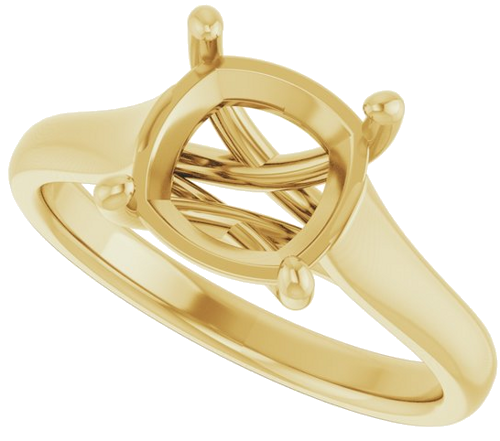 Sužadėtuvių Žiedas „Solitaire“ 14k yellow gold Cushion 8mm (5)