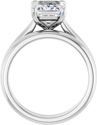 Sužadėtuvių Žiedas „Claw-Prong“ 14k white gold Emerald 9mm x 7mm (7)