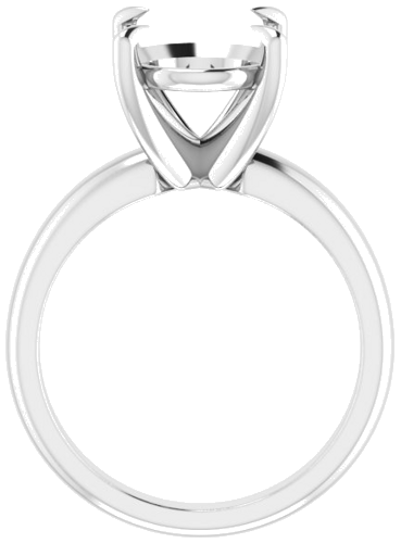 Sužadėtuvių Žiedas „Claw-Prong Solitaire“ 14k white gold Oval 12mm x 10mm (2)