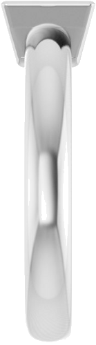 14K White 5 mm Square Engagement Ring Mounting (4)