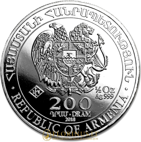 1/2 oz Nojaus Arka Armėnija sidabrinė moneta (Mix metai) (2)