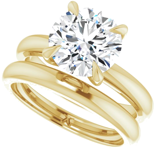 Sužadėtuvių Žiedas „Claw-Prong Solitaire“ 14k yellow gold Round 8.8mm (10)
