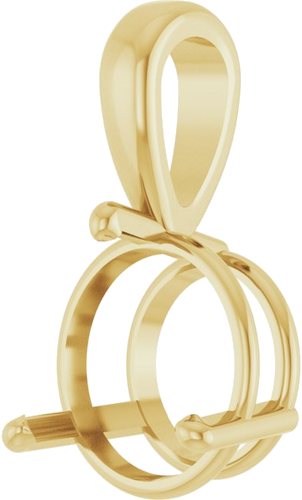 Pakabukas „Solitaire“ 10k yellow gold Round 10.5mm (2)