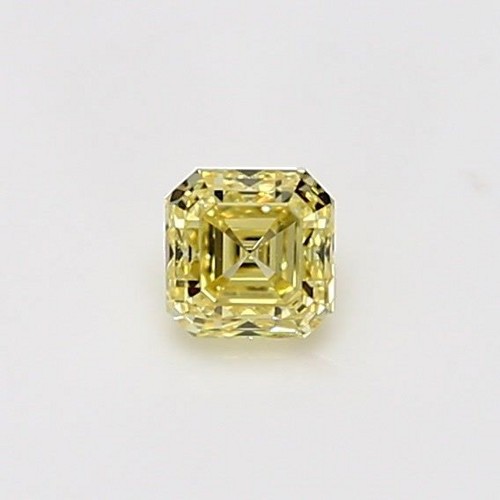 0.37 carat Yellow-VVS2 Natūralus Asscher Deimantas (1)