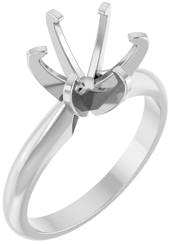 Sužadėtuvių Žiedas „Heavyweight Solitaire“ 14k white gold Round 8mm (1)
