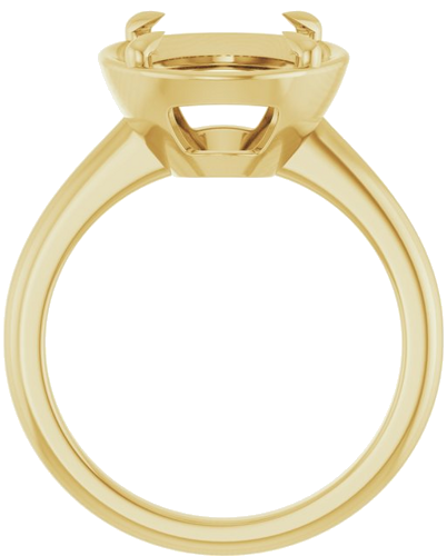 Sužadėtuvių Žiedas „Claw-Prong Solitaire Bezel-Style“ 14k yellow gold Oval 12mm x 10mm (2)