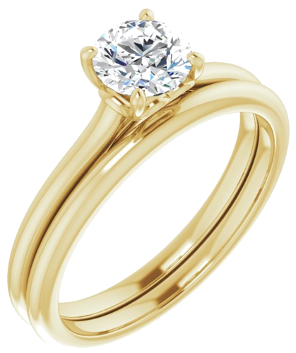 Sužadėtuvių Žiedas „Solitaire“ 18k yellow gold Round 5.5mm (6)