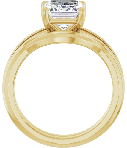 Sužadėtuvių Žiedas „Solitaire“ 14k yellow gold Emerald 9mm x 7mm (7)