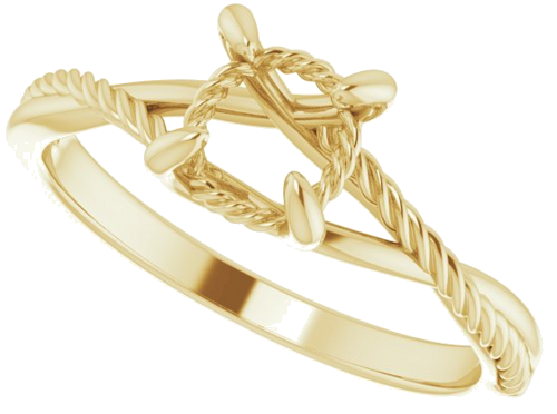 Sužadėtuvių Žiedas „Claw-Prong Solitaire Rope“ 14k yellow gold Round 6.5mm (5)