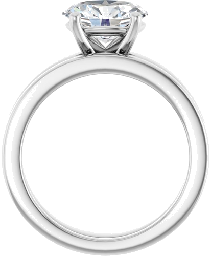 14K White 9x7 mm Oval Solitaire Engagement Ring Mounting (7)