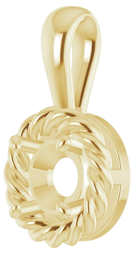 Pakabukas „Rope“ 585 Geltonojo Aukso Round 5.2mm (2)