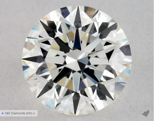 0.53 carat H-VVS2 Excellent cut Natūralus Round Deimantas (1)