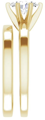 Sužadėtuvių Žiedas „Solitaire“ 14k yellow gold Oval 7mm x 5mm (9)