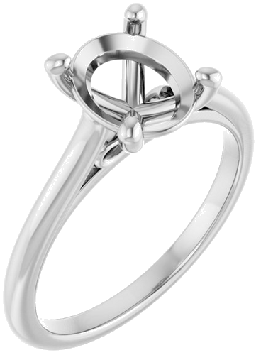 Sužadėtuvių Žiedas „Accented Infinity-Inspired“ 14k white gold Oval 9mm x 7mm (1)
