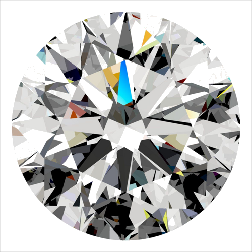 0.35 carat F-SI1 Excellent cut Natūralus Round Deimantas (1)