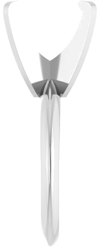 14K White 11x9 mm Oval Solitaire Engagement Ring Mounting (4)