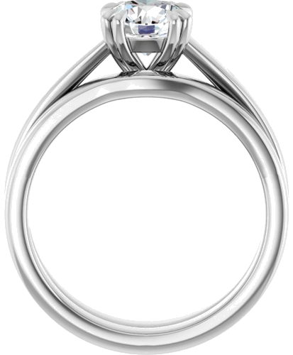 10K White 6.5 mm Round Engagement Ring Mounting (7)