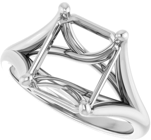Sužadėtuvių Žiedas „Solitaire“ 10k white gold Emerald 10mm x 8mm (5)