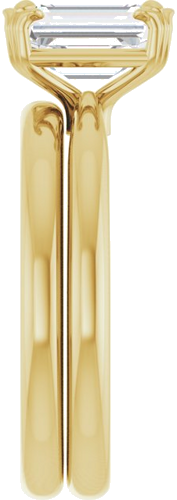 Sužadėtuvių Žiedas „Solitaire“ 14k yellow gold Emerald 8mm x 6mm (9)