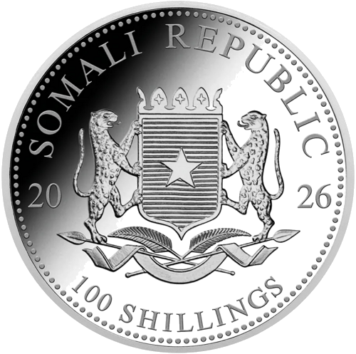 1 oz Drambliai 2026 Somalis 100 šilingų sidabrinė moneta (2)