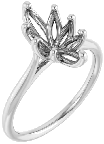 Sužadėtuvių Žiedas „Cathedral-Style Solitaire Tulipset®“ 10k white gold Marquise 11.5mm x 6mm (1)