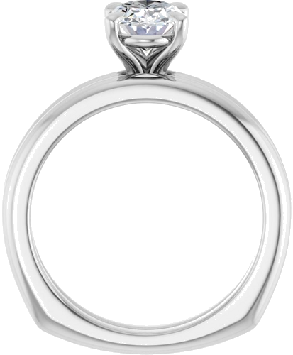 Sužadėtuvių Žiedas „Claw-Prong Euro Shank“ 14k white gold Oval 8mm x 6mm (7)