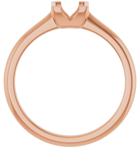 Sužadėtuvių Žiedas „Half-Bezel Solitaire“ 14k rose gold Square 4.5mm (2)