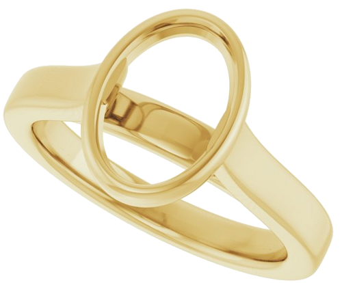 Sužadėtuvių Žiedas „Bezel-Set Solitaire“ 14k yellow gold Oval 10mm x 7mm (5)
