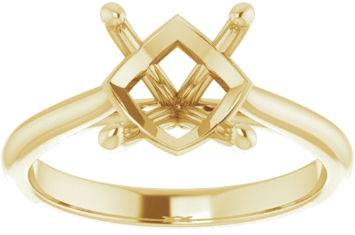 14K Yellow 8.8 mm Round Solitaire Engagement Ring Mounting (3)