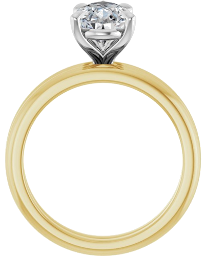 Sužadėtuvių Žiedas „Claw-Prong“ 14k yellow/white gold Pear 10mm x 7mm (7)