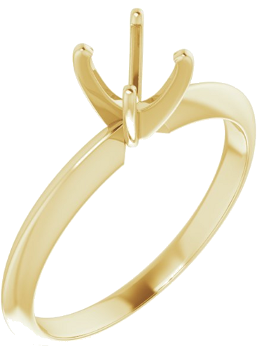 Sužadėtuvių Žiedas „Light Solitaire“ 585 Geltonojo Aukso Round 5mm x 5.3mm (1)