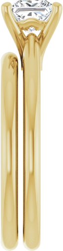 Sužadėtuvių Žiedas 14k yellow gold Square 5mm (9)