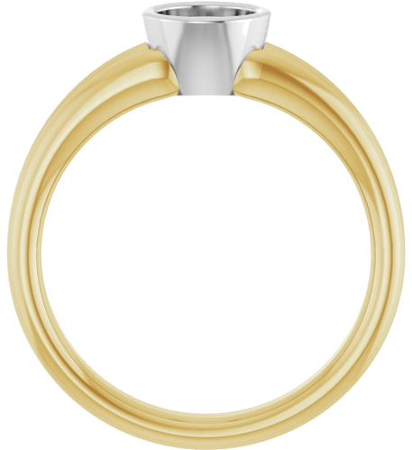 Sužadėtuvių Žiedas „Bezel-Set Solitaire“ 14k yellow/white gold Round 5.5mm (2)