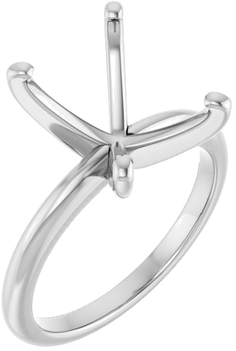Sužadėtuvių Žiedas „Solitaire“ 14k white gold Emerald 11mm x 9mm (1)