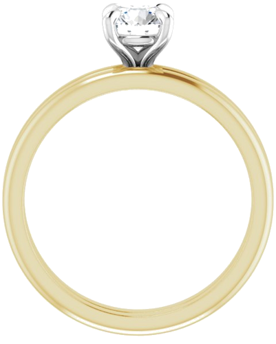 Sužadėtuvių Žiedas „Solitaire“ 14k yellow/white gold Round 5.5mm (7)