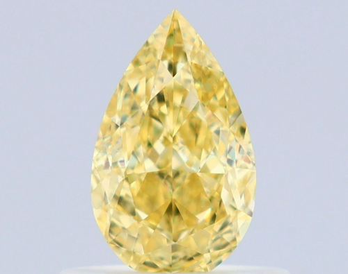 0.62 carat Fancy Intense Yellow-VS2 Natūralus Pear Deimantas (1)
