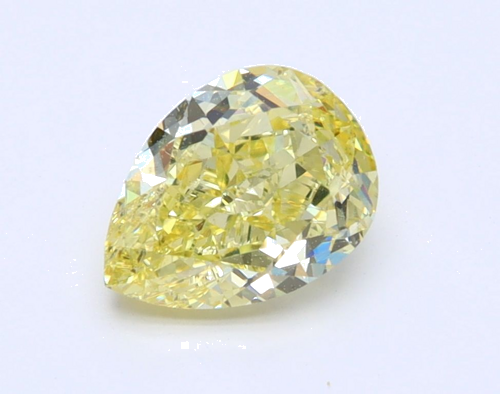 1.02 carat Fancy Intense Yellow-SI1 Natūralus Pear Deimantas (1)