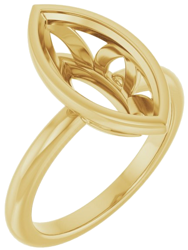 Sužadėtuvių Žiedas „Bezel-Set“ 14k yellow gold Marquise 15mm x 7mm (1)