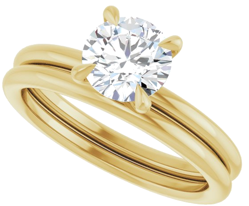 Sužadėtuvių Žiedas „Claw-Prong Solitaire“ 14k yellow gold Round 6.5mm (10)