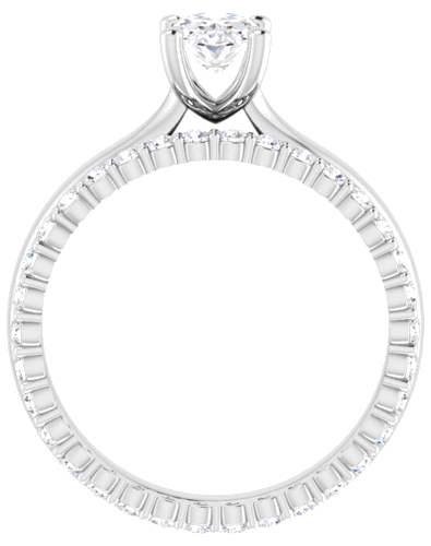 Sužadėtuvių Žiedas „Solitaire“ 950 Platinos Oval 7mm x 5mm (7)